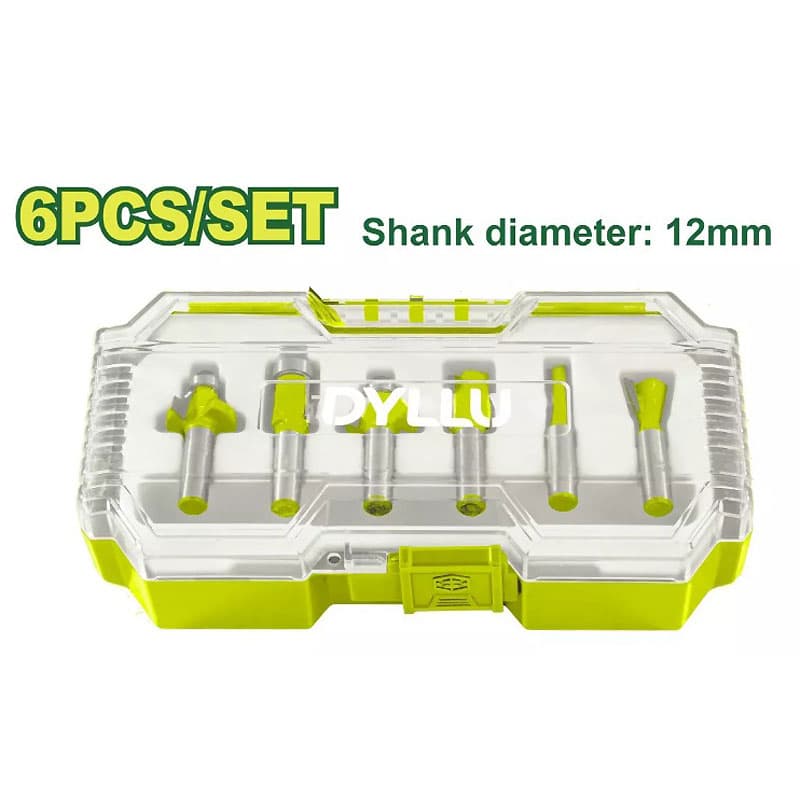 ست 6 عددی تیغ اور فرز نجاری شفت 12 میلی متر دایلو مدل DTRKSR0112 — تصویر ۲