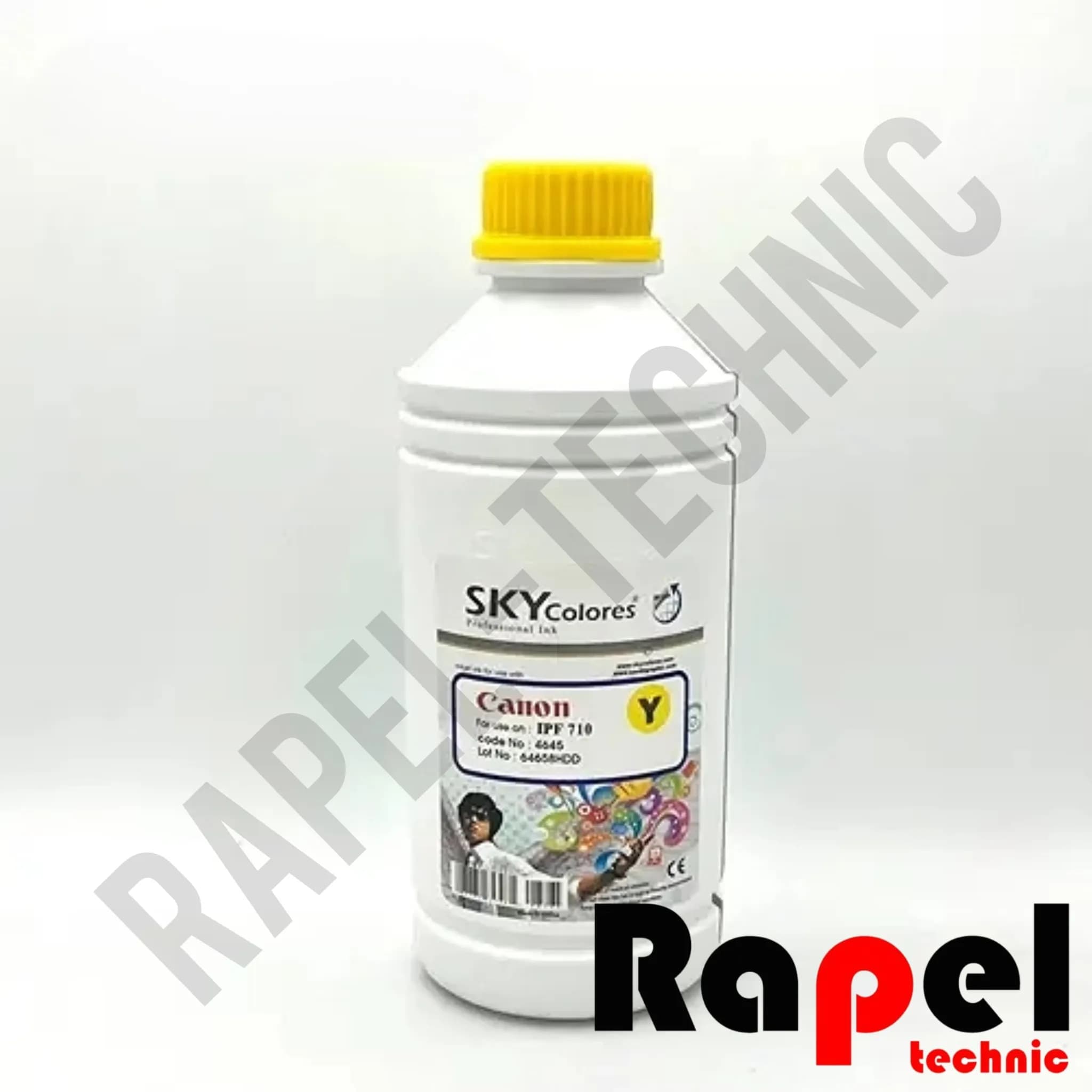 جوهر پلاتر کانن IPF710 زرد (یک لیتری) اسکای | مناسب پلاترهای 5 رنگ کانن (YELLOW)
