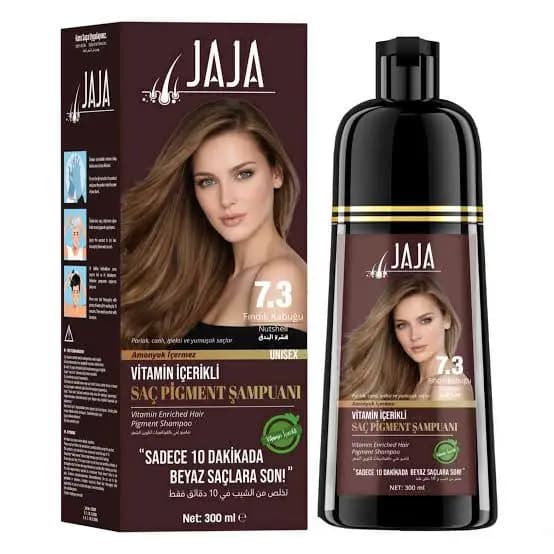شامپو رنگ جاجا Jaja شماره 7.3 رنگ پوست فندقی حجم 300 میل — تصویر ۳