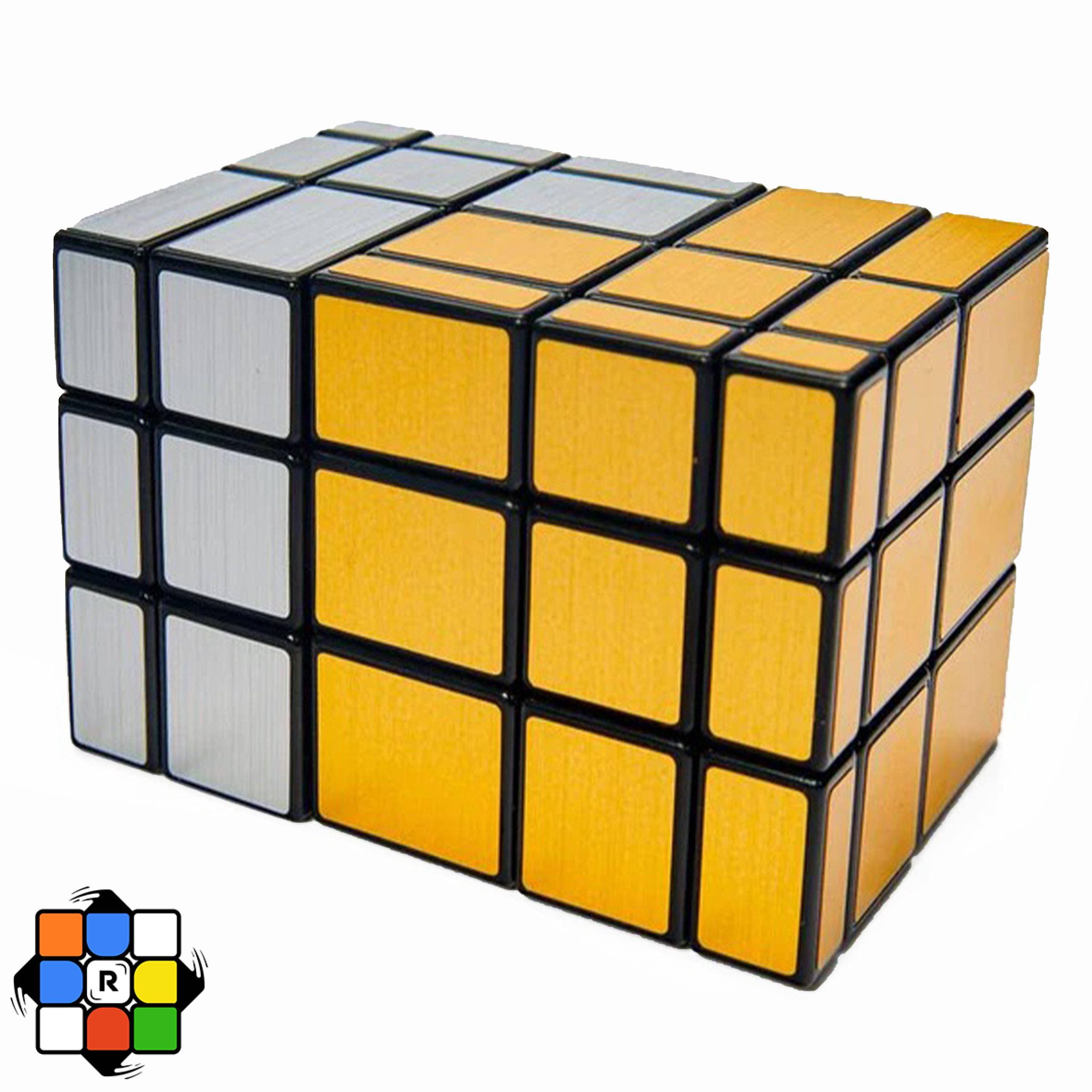 روبیک 3x3x5 آینه ای کوتاه کالوین پازل سیامیز طلایی نقره ای — تصویر ۸