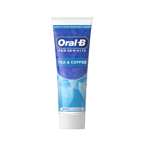 خمیر دندان سفید کننده و ضد لک چای و قهوه اورال بی Oral-B مدل Pro 3D White حجم 75 میل