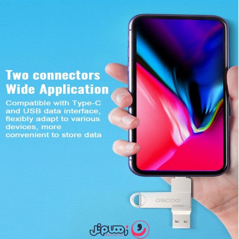 فلش مموری USB 3.1 & USB-C اسکو مدل Oscoo CU-002 ظرفیت 64 گیگابایت — تصویر ۵