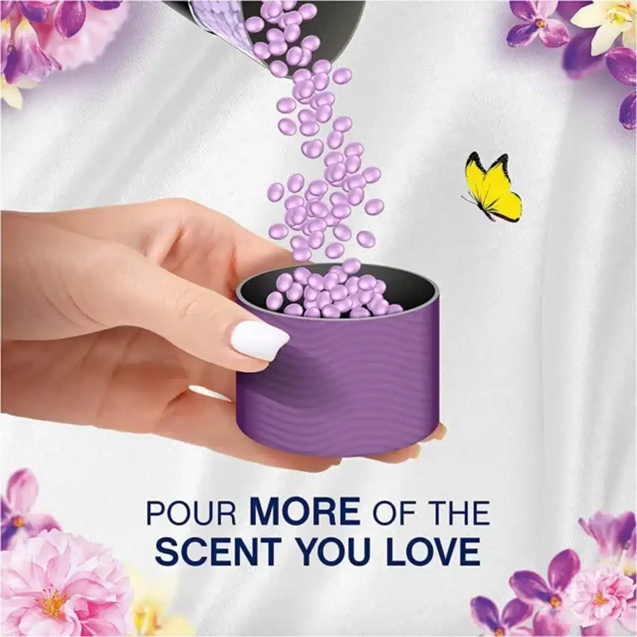 (گرانول) دانه های خوشبو کننده لباس لنور Lenor رایحه Exotic Bloom بسته 176 گرمی — تصویر ۴