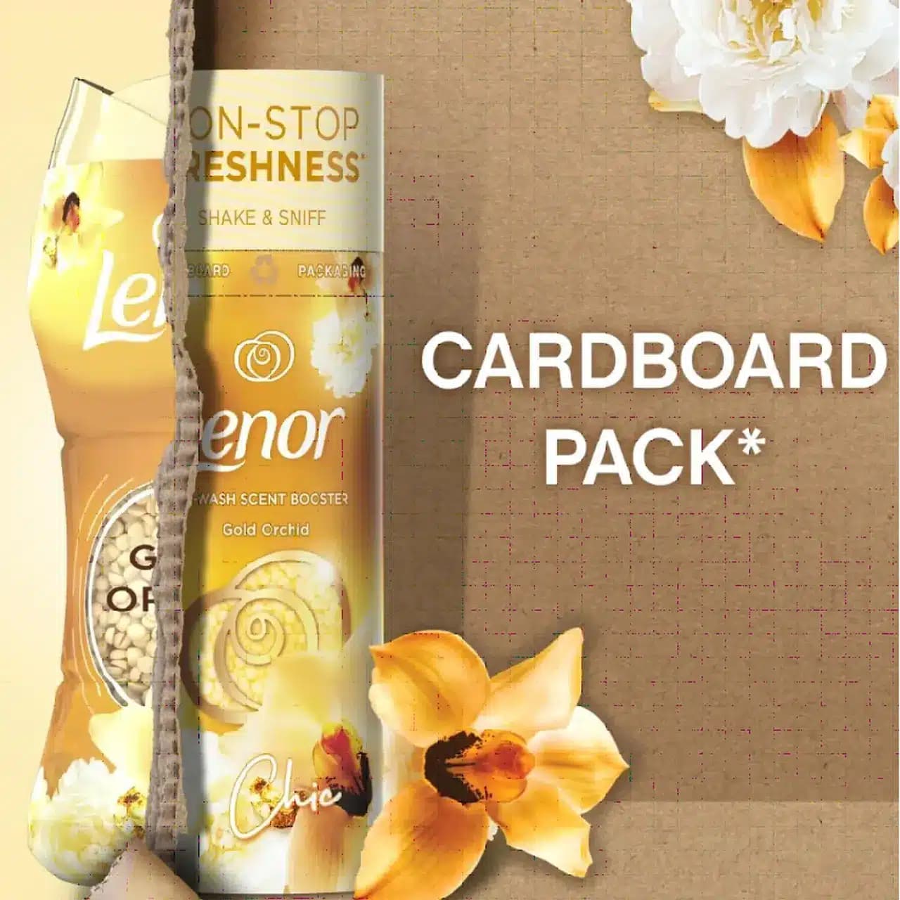 (گرانول) دانه های خوشبو کننده لباس لنور Lenor رایحه Gold Orchid بسته 176 گرمی — تصویر ۳