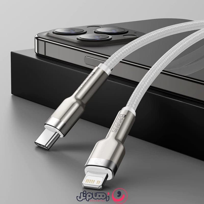 کابل تبدیل USB-C به لایتنینگ بیسوس مدل CATLJK-A01 طول 1 متر با توان 20 وات مخصوص آیفون — تصویر ۴