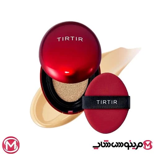 کوشن قرمز تیر تیر Tirtir رنگ 22W Sheer Beige وزن 18 گرم — تصویر ۶