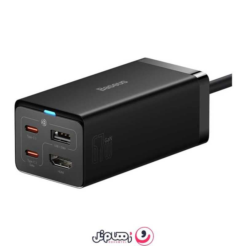 شارژر رومیزی و هاب بیسوس مدل GaN5 Pro CCGP110201 67W — تصویر ۱۰