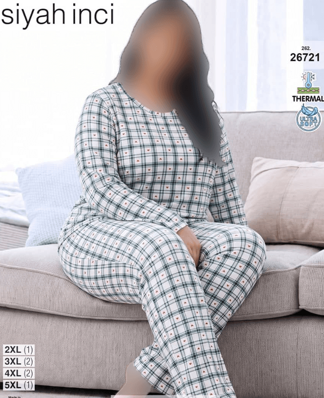 بلوز و شلوار بیگ سایز siyah inci کد 26721