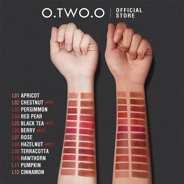 رژ لب دو طرفه مایع و جامد اوتوو O.two.o مدل Double-Ended Lip Glaze And Lipstick رنگ Berry شماره L06 — تصویر ۲