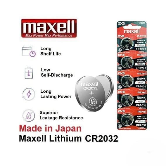 باتری سکه ای مکسل اصلی maxell CR 2032 — تصویر ۲