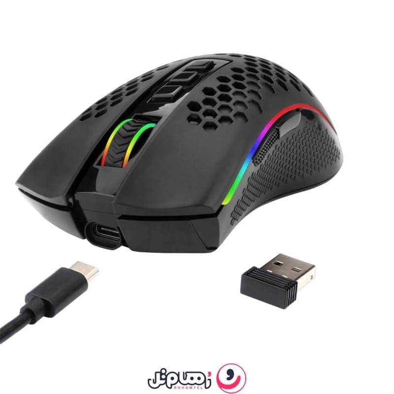 ماوس گیمینگ بی‌سیم ردراگون مدل Redragon Storm Pro M808 RGB — تصویر ۳