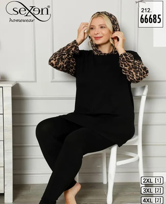 ست راحتی سایز بزرگ زنانه سکسن کد66685 — تصویر ۱۲
