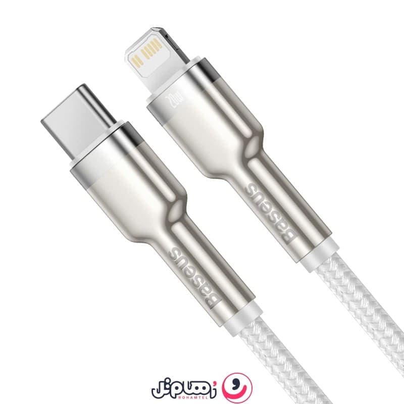 کابل تبدیل USB-C به لایتنینگ بیسوس مدل CATLJK-B02 طول 2 متر با توان 20 وات مخصوص آیفون — تصویر ۳
