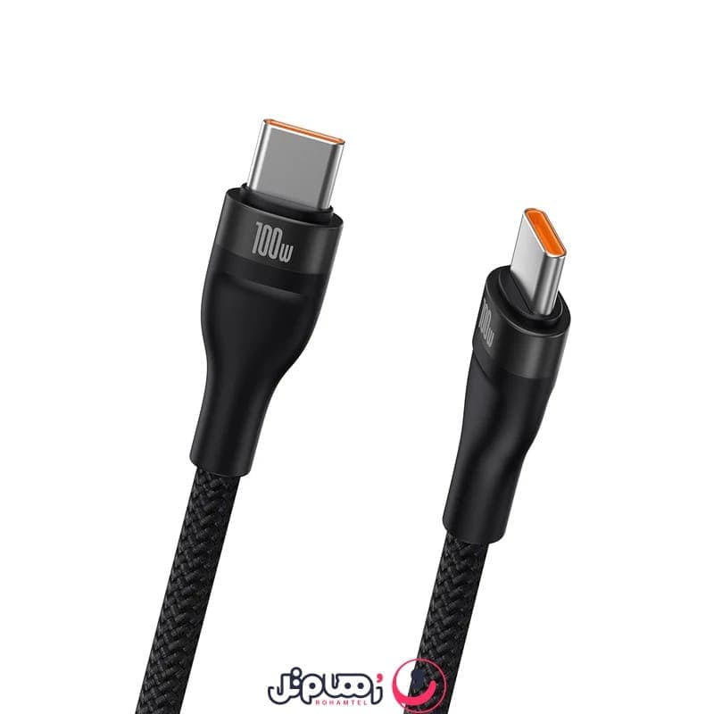 کابل تبدیل 1 به 2 USB-C بیسوس مدل CB00035 طول 1.5 متر با توان 100 وات — تصویر ۴
