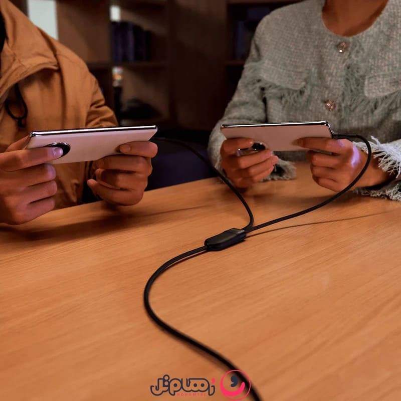 کابل تبدیل 1 به 2 USB-C بیسوس مدل CB00035 طول 1.5 متر با توان 100 وات — تصویر ۶