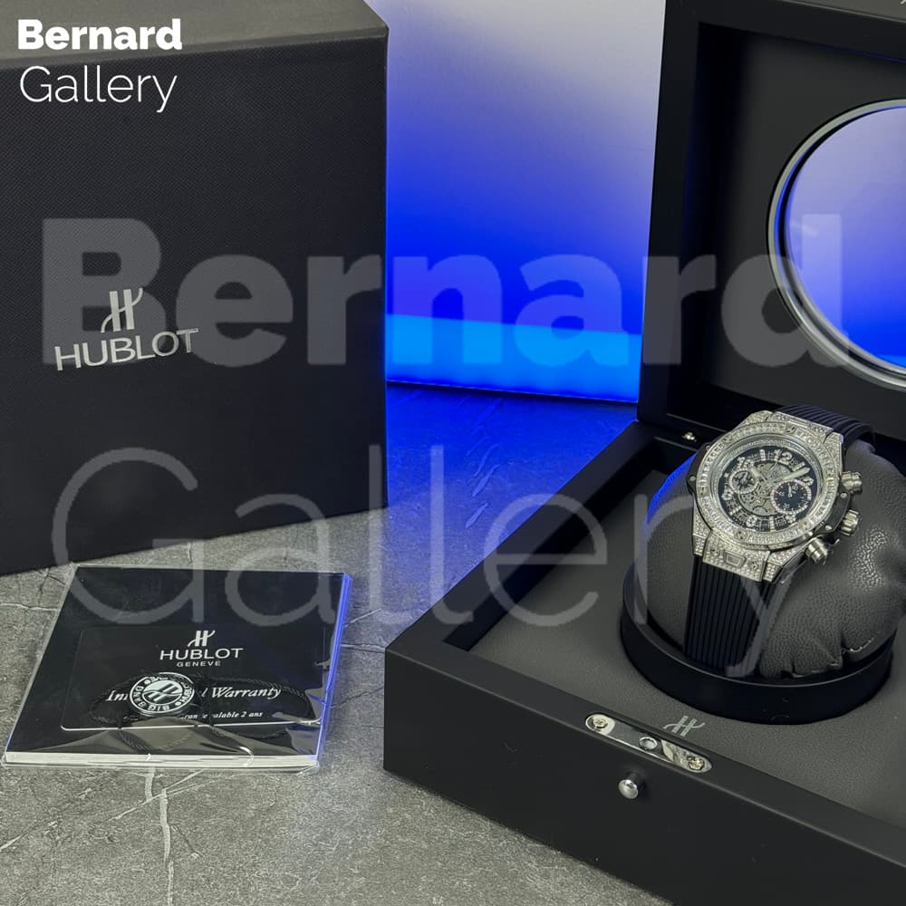 ساعت مچی مردانه هابلوت Hublot Big Bang Unico Titanium Pave Diamond 45mm — تصویر ۱۰