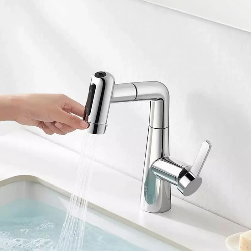شیرآب روشویی شیائومی Mijia Pull-out Basin Faucet S1 MJCLSMPLT01DB — تصویر ۴