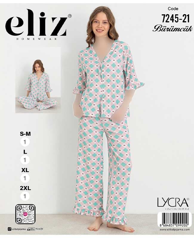 تیشرت شلوار سایز نرمال زنانه eliz کد 21-7245