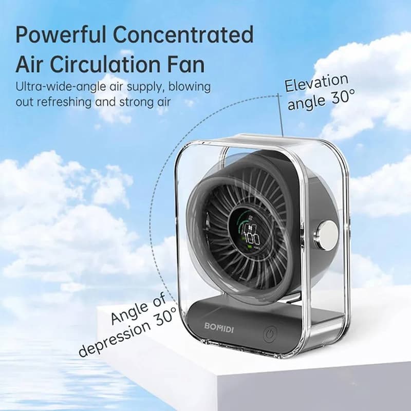 پنکه رومیزی 4.5 وات شیائومی Bomidi Portable 7-Blade Desktop Fan DF03 — تصویر ۳