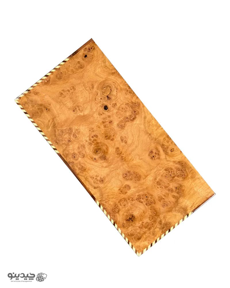 تخته نرد چوب بلوط ریشه تک بازی 55 سانتی طرح هیرکان کد 10453 — تصویر ۳