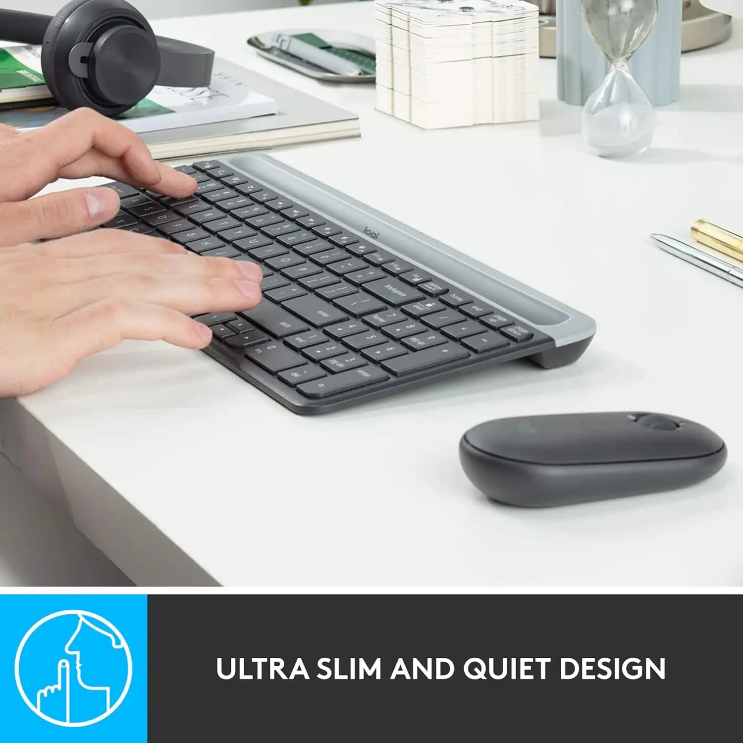 کیبورد و ماوس بی سیم لاجیتک مدل Logitech MK470 SLIM — تصویر ۱۲