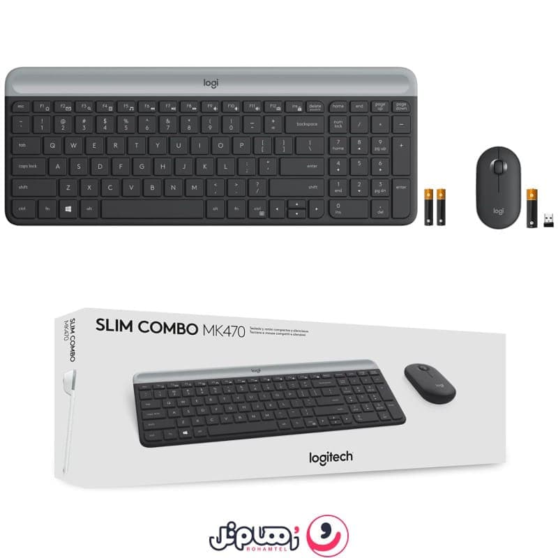 کیبورد و ماوس بی سیم لاجیتک مدل Logitech MK470 SLIM — تصویر ۶