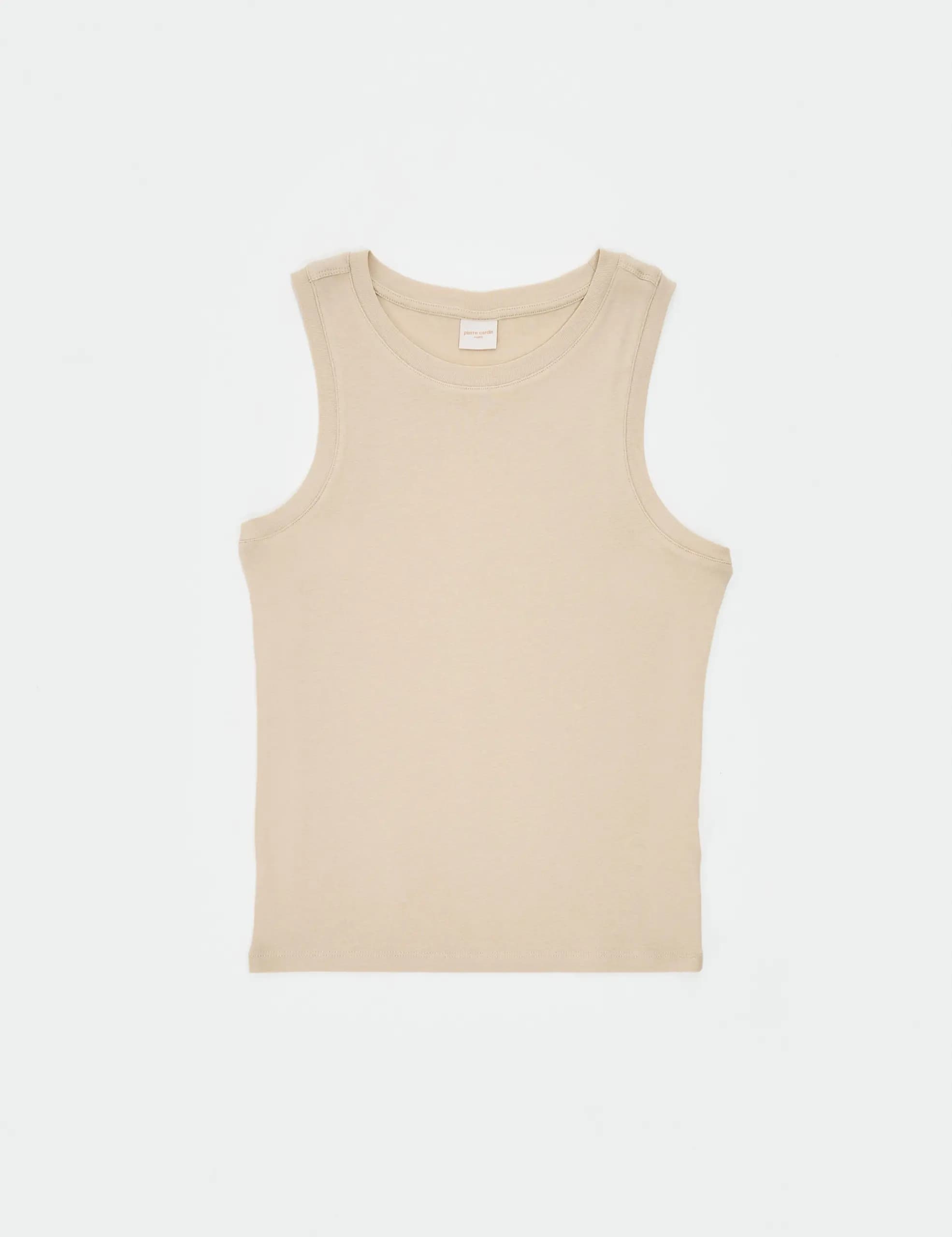 تاپ زنانه پیرکاردین مدل Kum Ex. Slim Fit رنگ بژ