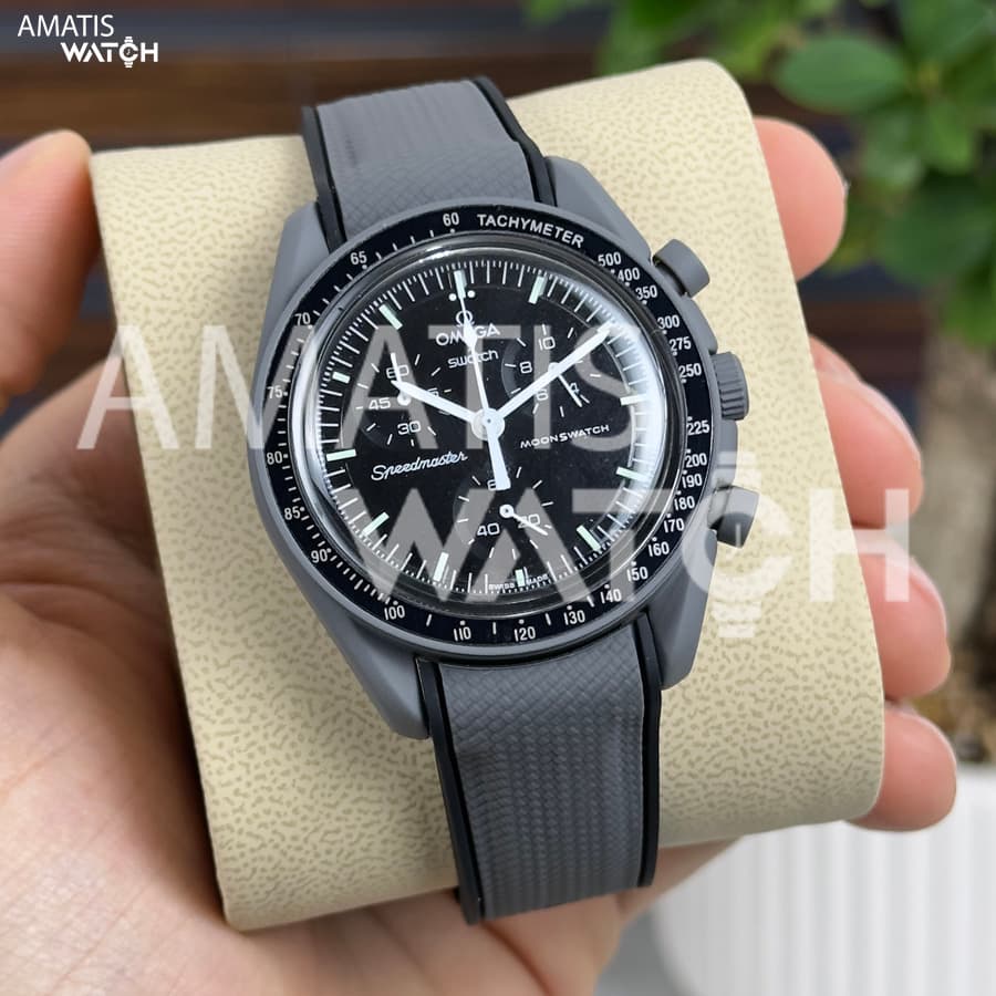 ساعت مچی امگا سواچ بند رابر Omega Swatch Mission To The Moon Rubber Strap