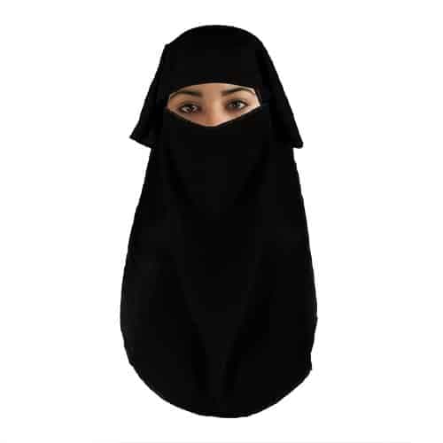 پوشیه عربی ساده مشکی — تصویر ۶