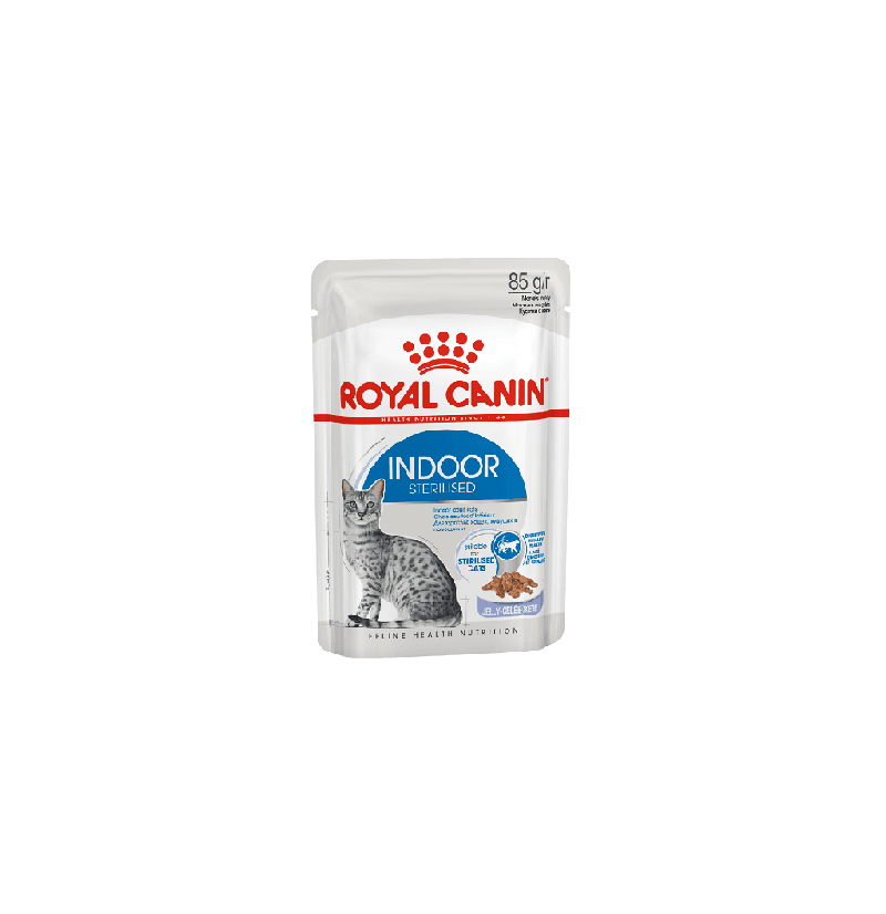 غذای پوچ گربه رویال کنین مدل indoor وزن 85 گرم