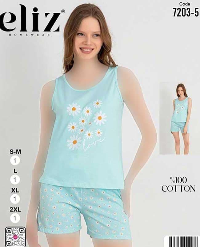 تاپ و شورتک سایز نرمال زنانه eliz کد 5-7203 — تصویر ۲