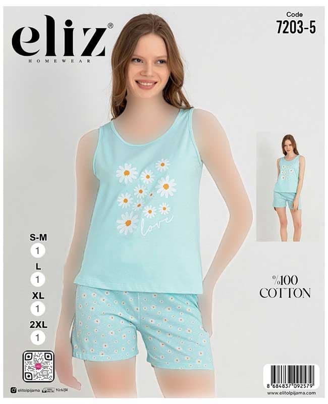 تاپ و شورتک سایز نرمال زنانه eliz کد 5-7203 — تصویر ۳