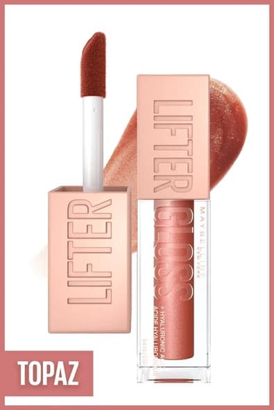 لیپ گلاس میبلین Maybelline مدل Lifter Gloss شماره 006 TOPAZ — تصویر ۵