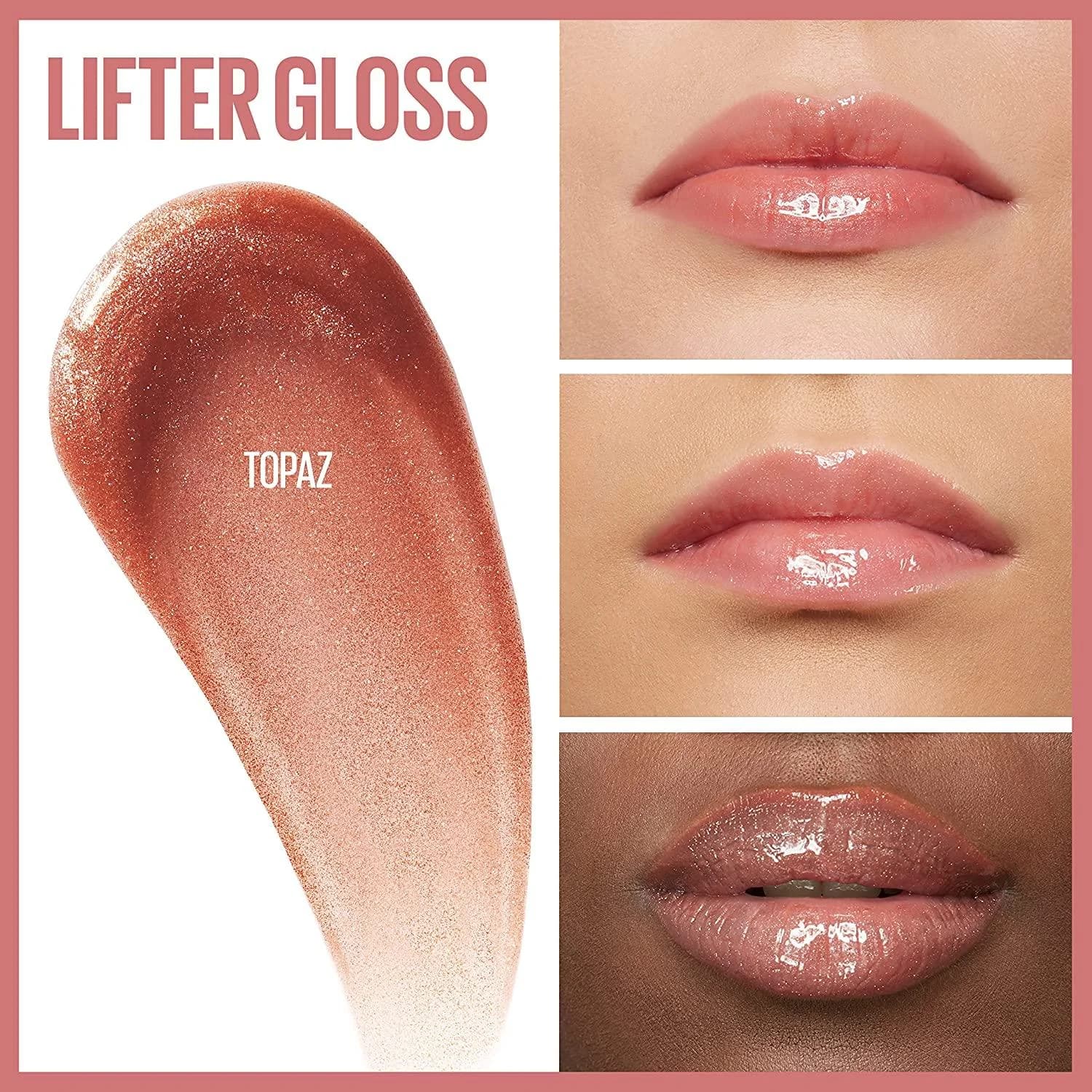 لیپ گلاس میبلین Maybelline مدل Lifter Gloss شماره 006 TOPAZ — تصویر ۸