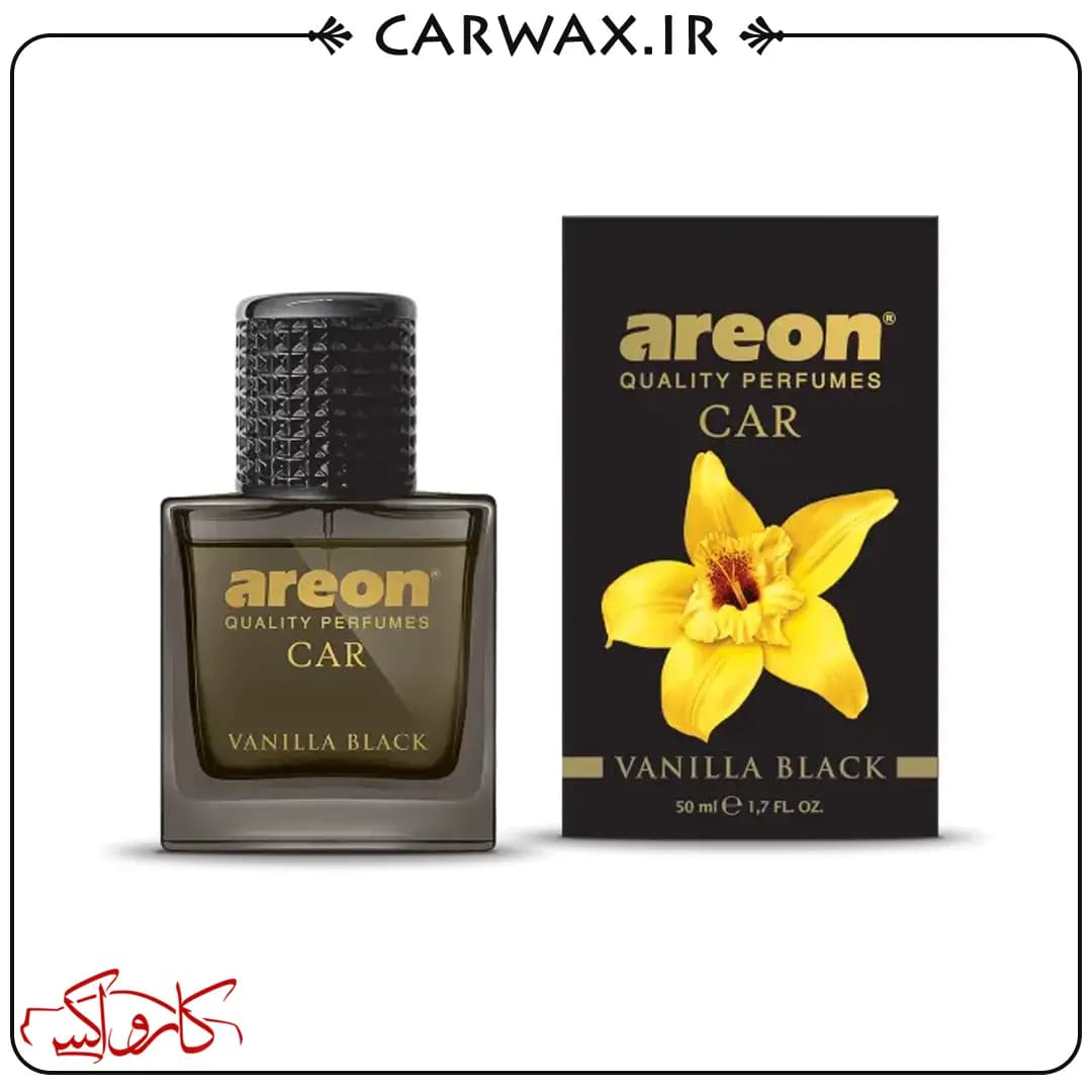 خوشبو کننده خودرو ادکلنی پرفیوم وانیلا بلک 50 میلی لیتر آرئون Areon Car Perfumes Vanilla Black 50ml