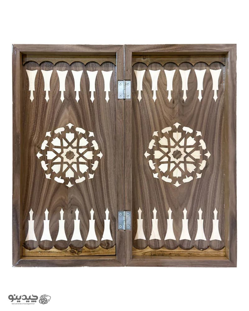 تخته نرد گردویی معرق کاری طرح آیین کد 10355 — تصویر ۴