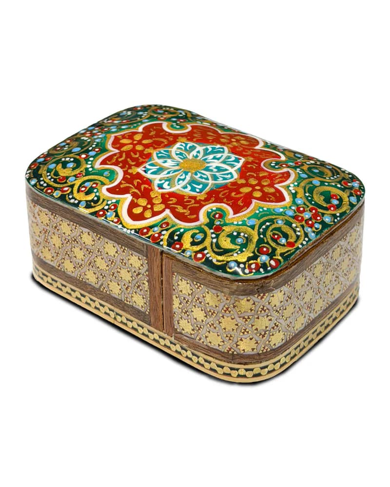 جعبه جواهر خاتم کاری طرح ارمغان کد 10339 — تصویر ۳