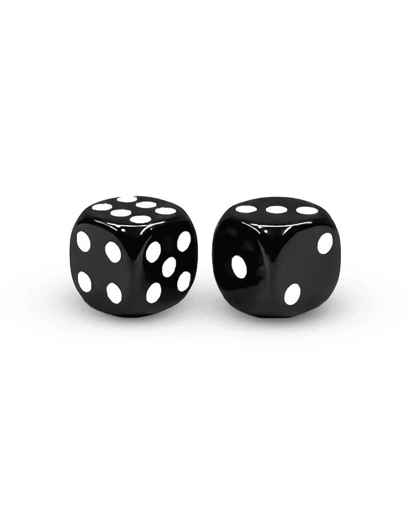 تاس مشکی خال سفید 10 میل کد 10305