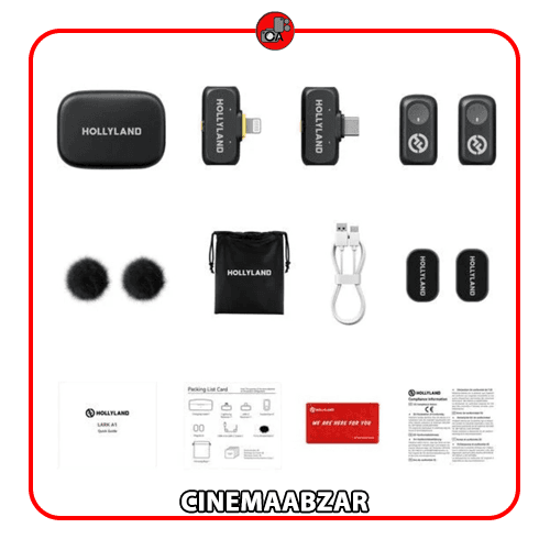 میکروفون یقه ای بی سیم Hollyland Lark A1 Combo 2 Person Wireless Microphone (نقدی) — تصویر ۴