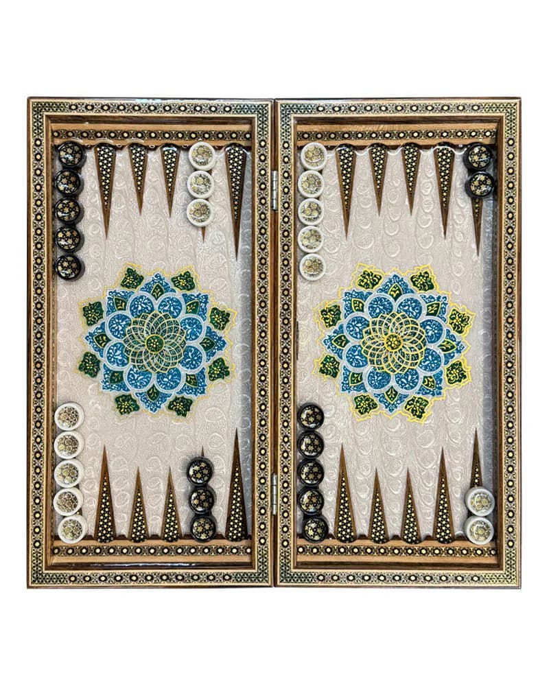 تخته نرد خاتم کاری تمام تذهیب کد 10252