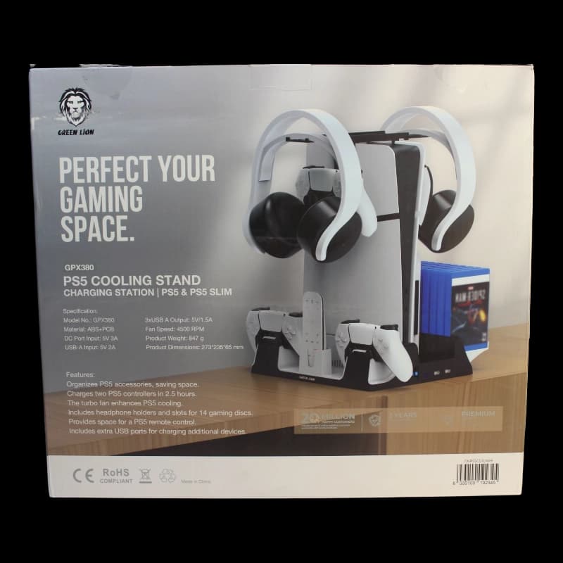 پایه و خنک کننده و شارژ PS5 گرین لاین — تصویر ۶