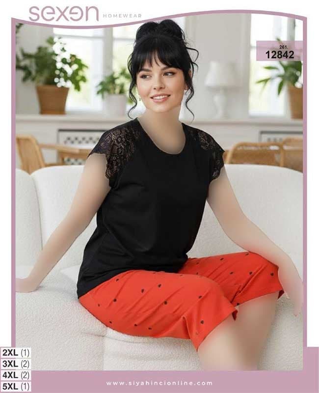 تیشرت شلوارک بیگ سایز sexen کد 12842 — تصویر ۹