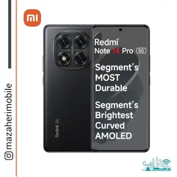 گوشی موبایل شیائومی مدل Redmi Note14Pro 5G دوسیمکارت رم 12 حافظه 512 گیگابایت((با شارژر)) — تصویر ۳