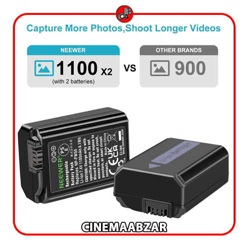 شارژر و باتری دوربین بدون نمایشگر Neewer NP-FW50 Batttery Charger For Sony (قیمت اقساطی ) — تصویر ۵