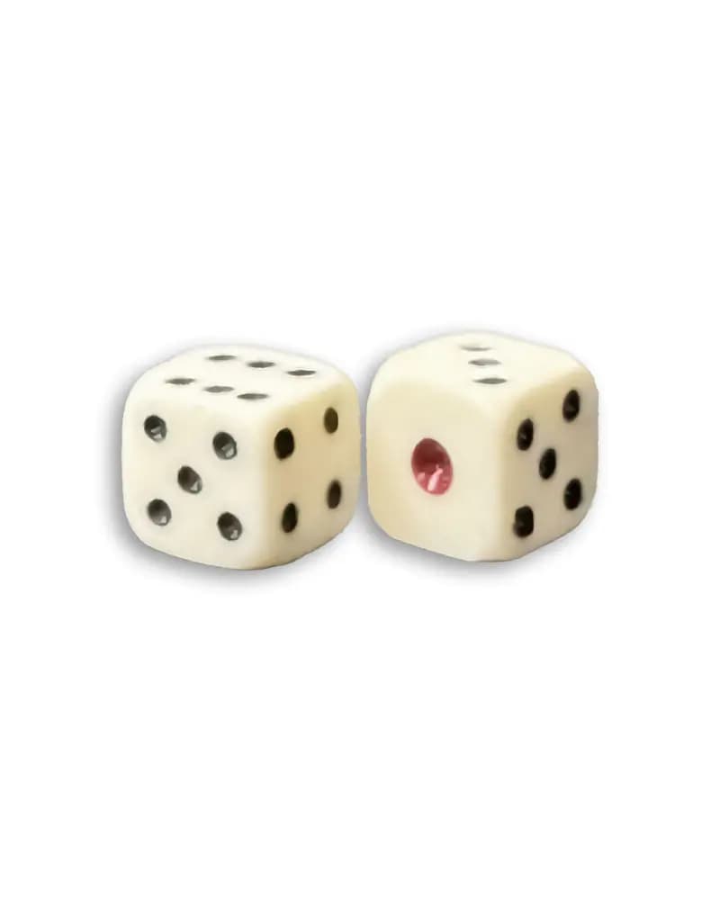 تاس استخوانی خال قرمز کد 10215