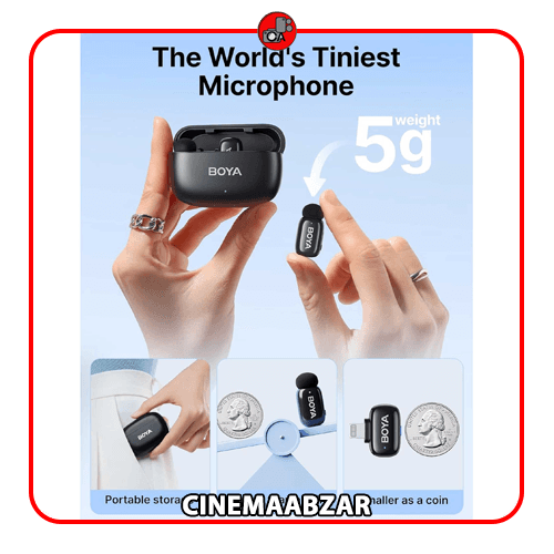 میکروفون یقه ای بی سیم بویا مدل Boya MINI 15 رابط Lightning (اقساطی) — تصویر ۳