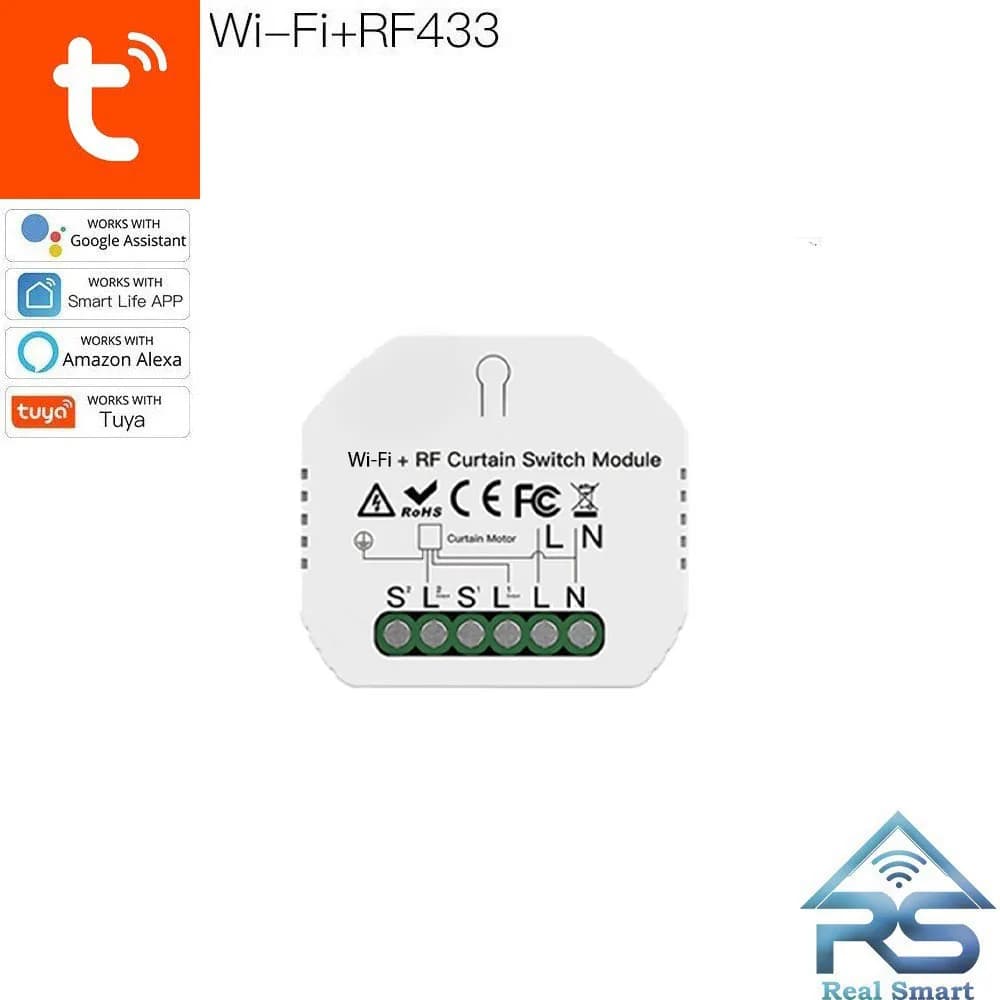 رله هوشمند پرده Wi-Fi+RF تویا — تصویر ۲