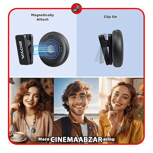 میکروفون یقه ای بویا BOYA Omic-D Ultracompact 2.4GHz Wireless Microphone (اقساطی) — تصویر ۸