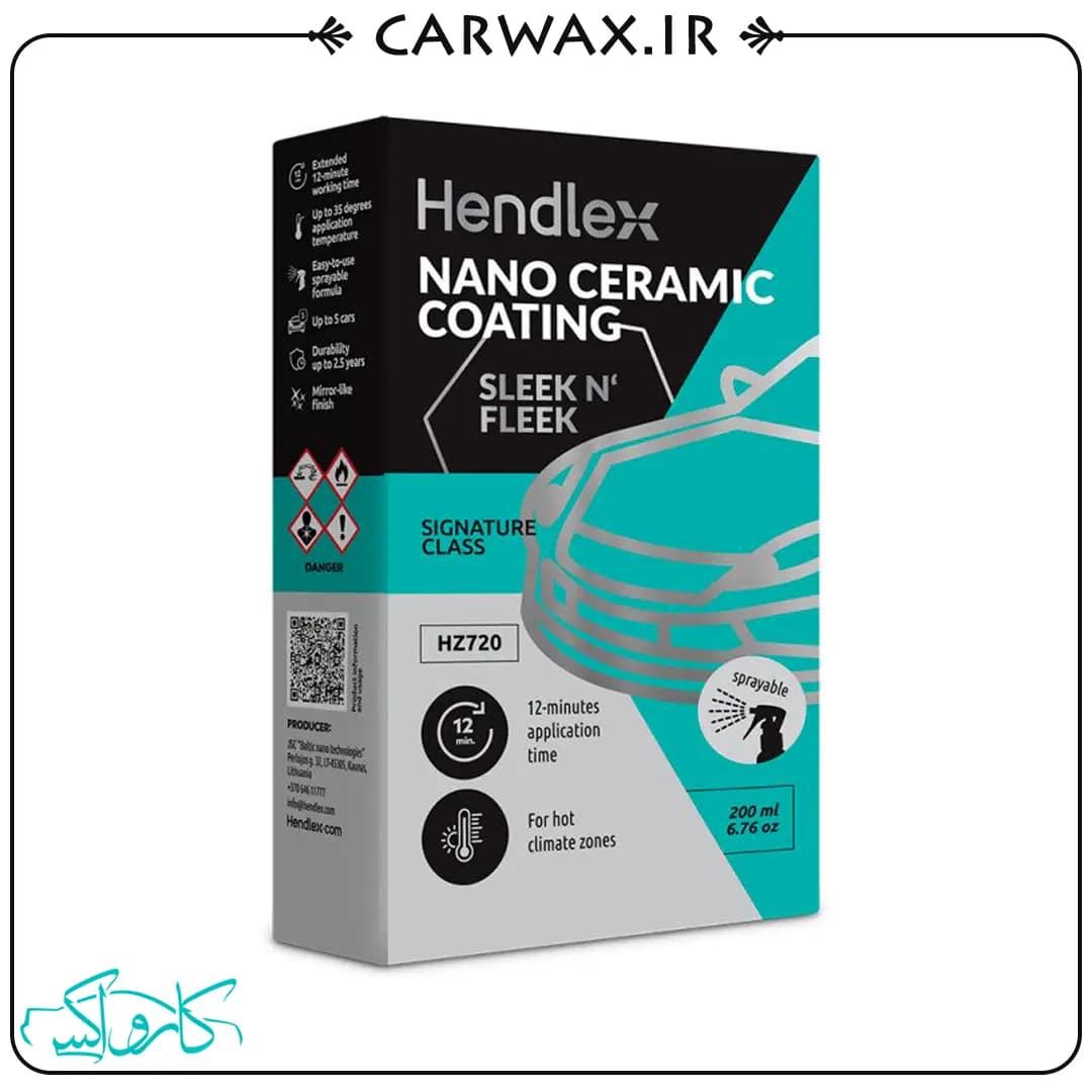 نانو سرامیک بدنه خودرو براق هندلکس Hendlex SLEEK N FLEEK Nano Ceramic Coating — تصویر ۵