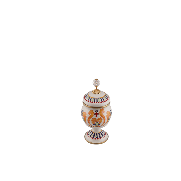 شکلات خوری لعابی پایه دار درب دار ویتالیتی ماندلا باریکو